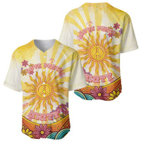 Love Peace Unity Baseball Jersey Hippie Soul Sunflower - Wonder Print Shop