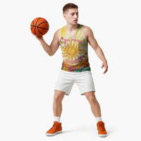 Love Peace Unity Basketball Jersey Hippie Soul Sunflower - Wonder Print Shop