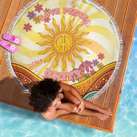 Love Peace Unity Beach Blanket Hippie Soul Sunflower - Wonder Print Shop