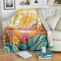 Love Peace Unity Blanket Hippie Soul Sunflower - Wonder Print Shop