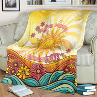 Love Peace Unity Blanket Hippie Soul Sunflower - Wonder Print Shop