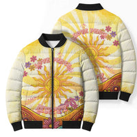 Love Peace Unity Bomber Puffer Jacket Hippie Soul Sunflower - Wonder Print Shop