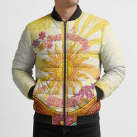 Love Peace Unity Bomber Puffer Jacket Hippie Soul Sunflower - Wonder Print Shop