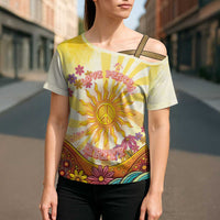 Love Peace Unity Cross Shoulder Shirt Hippie Soul Sunflower - Wonder Print Shop