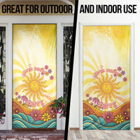 Love Peace Unity Door Cover Hippie Soul Sunflower - Wonder Print Shop