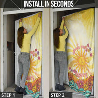 Love Peace Unity Door Cover Hippie Soul Sunflower - Wonder Print Shop
