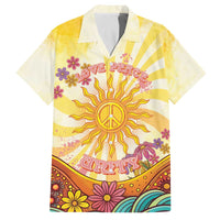 Love Peace Unity Family Matching Off The Shoulder Long Sleeve Dress and Hawaiian Shirt Hippie Soul Sunflower - Wonder Print Shop
