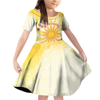 Love Peace Unity Family Matching Off Shoulder Short Dress and Hawaiian Shirt Hippie Soul Sunflower - Wonder Print Shop