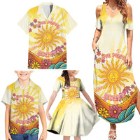 Love Peace Unity Family Matching Summer Maxi Dress and Hawaiian Shirt Hippie Soul Sunflower - Wonder Print Shop