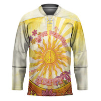 Love Peace Unity Hockey Jersey Hippie Soul Sunflower - Wonder Print Shop