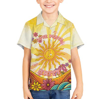 Love Peace Unity Kid Hawaiian Shirt Hippie Soul Sunflower - Wonder Print Shop