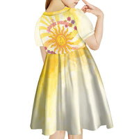 Love Peace Unity Kid Short Sleeve Dress Hippie Soul Sunflower - Wonder Print Shop