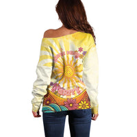 Love Peace Unity Off Shoulder Sweater Hippie Soul Sunflower - Wonder Print Shop