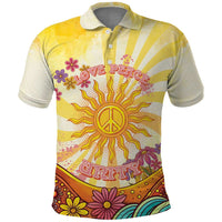 Love Peace Unity Polo Shirt Hippie Soul Sunflower - Wonder Print Shop