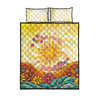 Love Peace Unity Quilt Bed Set Hippie Soul Sunflower - Wonder Print Shop