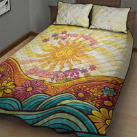 Love Peace Unity Quilt Bed Set Hippie Soul Sunflower - Wonder Print Shop