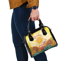 Love Peace Unity Shoulder Handbag Hippie Soul Sunflower - Wonder Print Shop