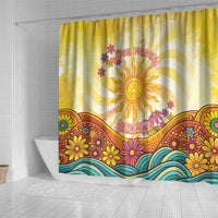 Love Peace Unity Shower Curtain Hippie Soul Sunflower - Wonder Print Shop