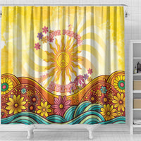 Love Peace Unity Shower Curtain Hippie Soul Sunflower - Wonder Print Shop