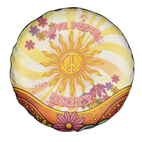 Love Peace Unity Spare Tire Cover Hippie Soul Sunflower - Wonder Print Shop