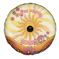 Love Peace Unity Spare Tire Cover Hippie Soul Sunflower - Wonder Print Shop