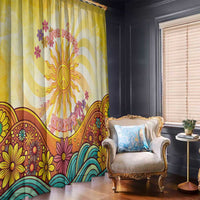 Love Peace Unity Window Curtain Hippie Soul Sunflower - Wonder Print Shop