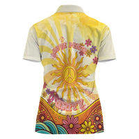 Love Peace Unity Women Polo Shirt Hippie Soul Sunflower - Wonder Print Shop
