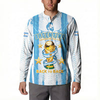 Custom Argentina World Final Football Button Sweatshirt Back To Back 2022 2026
