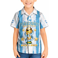 Custom Argentina World Final Football Kid Hawaiian Shirt Back To Back 2022 2026