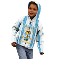 Custom Argentina World Final Football Kid Hoodie Back To Back 2022 2026