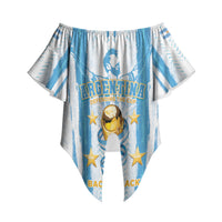 Custom Argentina World Final Football Off Shoulder Wrap Waist Top Back To Back 2022 2026
