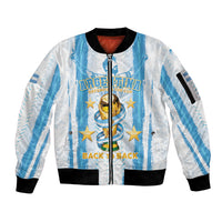 Custom Argentina World Final Football Sleeve Zip Bomber Jacket Back To Back 2022 2026