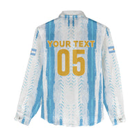 Custom Argentina World Final Football Women Casual Shirt Back To Back 2022 2026