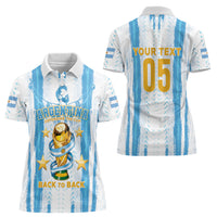 Custom Argentina World Final Football Women Polo Shirt Back To Back 2022 2026