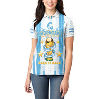 Custom Argentina World Final Football Women Polo Shirt Back To Back 2022 2026