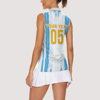 Custom Argentina World Final Football Women Sleeveless Polo Shirt Back To Back 2022 2026