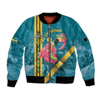 Bahamas Christmas Bomber Jacket Merry Mingo Tropical Vibes - Wonder Print Shop