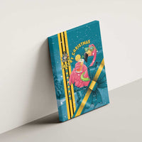 Bahamas Christmas Canvas Wall Art Merry Mingo Tropical Vibes - Wonder Print Shop