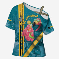 Bahamas Christmas Cross Shoulder Shirt Merry Mingo Tropical Vibes - Wonder Print Shop