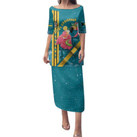 Bahamas Christmas Family Matching Puletasi and Hawaiian Shirt Merry Mingo Tropical Vibes - Wonder Print Shop