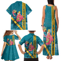 Bahamas Christmas Family Matching Tank Maxi Dress and Hawaiian Shirt Merry Mingo Tropical Vibes - Wonder Print Shop