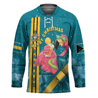 Bahamas Christmas Hockey Jersey Merry Mingo Tropical Vibes - Wonder Print Shop