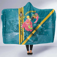 Bahamas Christmas Hooded Blanket Merry Mingo Tropical Vibes - Wonder Print Shop