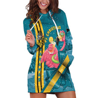 Bahamas Christmas Hoodie Dress Merry Mingo Tropical Vibes - Wonder Print Shop