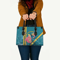Bahamas Christmas Leather Bag Merry Mingo Tropical Vibes - Wonder Print Shop