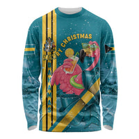 Bahamas Christmas Long Sleeve Shirt Merry Mingo Tropical Vibes - Wonder Print Shop