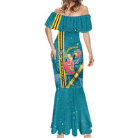 Bahamas Christmas Mermaid Dress Merry Mingo Tropical Vibes - Wonder Print Shop