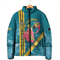 Bahamas Christmas Padded Jacket Merry Mingo Tropical Vibes - Wonder Print Shop
