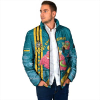 Bahamas Christmas Padded Jacket Merry Mingo Tropical Vibes - Wonder Print Shop