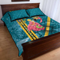 Bahamas Christmas Quilt Bed Set Merry Mingo Tropical Vibes - Wonder Print Shop